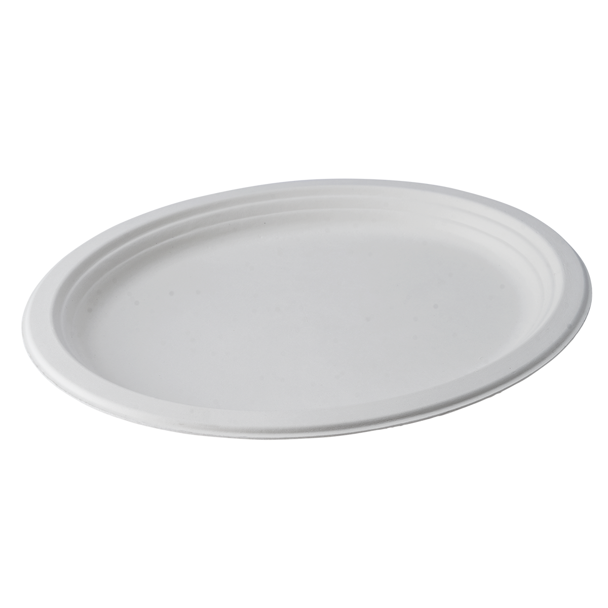 CaliWare 10" x 12 1/2'' No PFAS Added Natural Bagasse Oval Plate - 500/Case