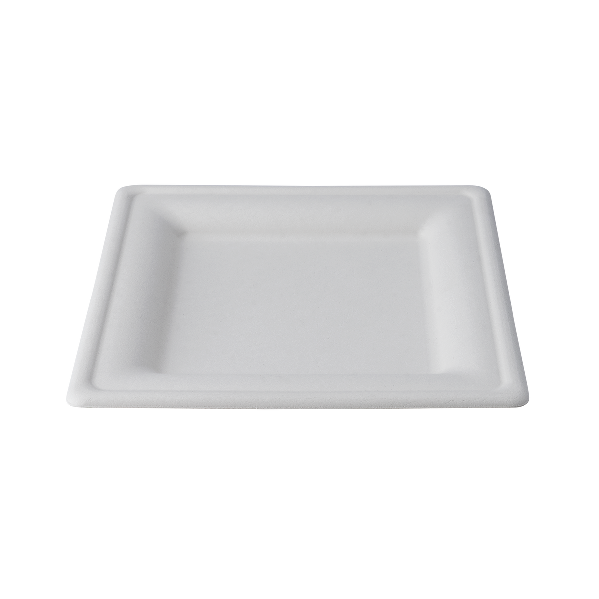 CaliWare 10" x 10'' No PFAS Added Natural Bagasse Square Plate - 500/Case