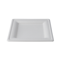 CaliWare 10" x 10'' No PFAS Added Natural Bagasse Square Plate - 500/Case