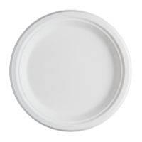 CaliWare 9" No PFAS Added Natural Bagasse Plate - 500/Case